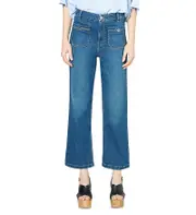 Gerard Darel Lenor Wide Leg Jeans in Blue