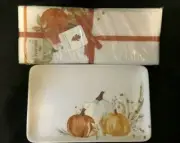 JCP HOME-Harvest Fall Thanksgiving Pumpkin Patch KITCHEN TOWELS/SERVING TRAY SET