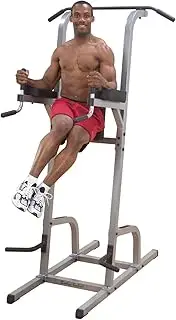 Body-Solid Vertical Knee Raise Machine for Pullup and Dip Exercise, Grey