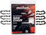 10 Inch Chainsaw Chain Fits Milwaukee Pole Saw Chain, EGO, Ryobi 10 Inch Chainsa