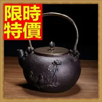 在飛比找樂天市場購物網優惠-日本鐵壺水壺茶壺-鴛鴦荷葉南部鐵器鑄鐵老鐵壺64aj46【獨