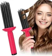 Curling Roll Comb, Curling Brush, Curler Combs for Hair, Curler Comb, Curly Hair Brush, Hair Curler Fluffy Curling, Non-Slip Hair Roller Waves Curling Iron for Women, Home, Travel, Dating