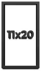 11x20 Shadow Box Frame Black | 1 inches Deep Real Wood Contemporary Shadowbox Di