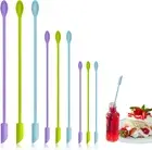 9 Pieces Mini Silicone Spatula-Makeup Spatula-Small Silicone Spatula-Thin Spatu