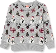 [Koton] Babyboys Tricot Snowman Embroidered Long Sleeve Sweater