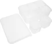 RORPOIR 7pcs Sorting Food Containers Fridge Organisation Box Lids Storage Box for Fruits Vegetables Freezer Organizer