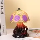 Painting Mushroom Table Lamps Bohemian Resin Table Lamp Night Light Decor