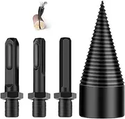 Wood Splitter Drill Bit, 42mm Easy Split Firewood Splitter Drill Bits, Log Splitter Drill Bit with 3 Drilling Handles, Detachable Drill Bit Kindling Splitter for Wood Splitting Drill Bit