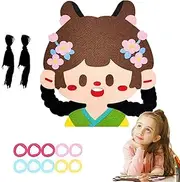 Hair Styling Toy - Handmade Learn to Braid Hair Toy | Hair Salon Toys, Busy Book Braiding Toys, Kids Princess Craft, Arts and Crafts Kits for Birthday