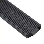 Shower Grate - Wedge Wire / Heel Guard Style - 85mm - Matte Black - Custom made to order
