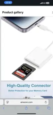 MFi Certified] Lightning to SD Card Reader for iPhone,Lightning camera