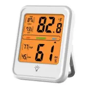 Digital Hygrometer Thermometer Indoor Temperature and Humidity Gauge Monitor Met