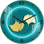 14 Inch Simple and Creative Mute Wall Clock,Crystal Porcelain Painting Wall Clock Creative Modern Minimalist Mute