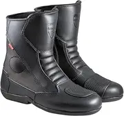 CURVE Magnes WP Motorcycle Boots Black | Women and Men | Microfiber | Road Use | Ankle and Heel Protection Reflective Details Zip Non-Slip Sole CE Approved