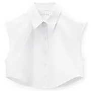 [T By Alexander Wang] Cropped Sleeveless Button Down Top