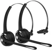 2X Wireless Bluetooth 5.0 Headset Business Driver Trucker Headphones Microphone