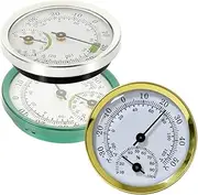 Pack Metal Thermohygrometer Accurate Temperature Humidity Meter Decorative for Home Office Garden