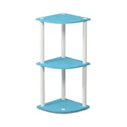 Furinno 12077 Turn-N-Tube 3-Tier Corner Display Rack Multipurpose Shelving Unit,