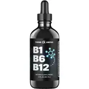 B1 B6 B12 Vitamin Liquid Drops - Nerve Energy Brain Support Supplement - Frui...