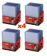 100 x Ultra Pro CLEAR TOPLOADERS Rigid Card Protector 35pt TOP LOADERS 4 Packs