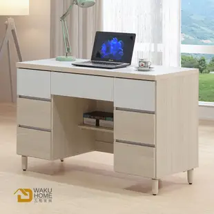 WAKUHOME 瓦酷家具Mitte暖調木質4尺書桌A014-K926 (6.9折)