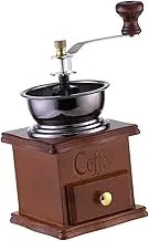 Leefasy Manual Coffee Grinder Muller Retro Mini Professional Wooden Ground Machine Coffee Mill for Home Office Picnic Kitchen Outdoor