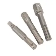 3Pcs/Set Impact Drill Bits SDS PLUS Socket Adapter Converter 1/4 3/8 1/2.