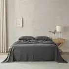 Natural Home Linen Sheet Set (Charcoal) - Super King