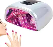 90W UV Nail Lamp Rechargeable Nail Dryer UV Light for Nails with Automatic Sensor/4 Timer Setting, Large Capacity-15600mAh Cordless Nail Gel Dryer