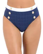 L'Agence Vanessa Color Blocked Bikini Bottoms