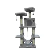 YES4PETS 145 cm Cat Scratching Post Tree Scratcher Pole-Little Grey
