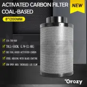 GROZY 8 Inch/200mm ACTIVATED CARBON FILTER 12.6KG FO HYDROPONICS VENTILATION KIT