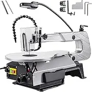 Desktop Scroll Saw, Two-Direction Variable Speed Scroll Saw, with Work Light, 16 inch Multifunctional Wood Cutting Machine, 0-45° Adjustable Table Saw, Speed 400-1600RPM, for Woodworking DIY Craft
