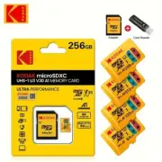 KODAK 256GB microSDXC V30 A1 MEMORY SD CARD WITH ADAPTER AND USB READER