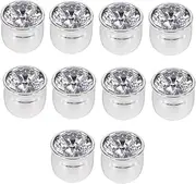 Handle Knobs10 Pcs Single Hole Coffee Table Bedside Cabinet Drawer Handle 8078 Chrome + Acrylic