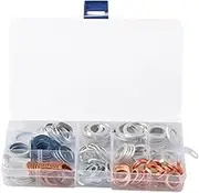 Screw Washer Kit,140X Flat & Lock Washers - Tools & Home Improvement, Heavy Duty Handmade Products, Aluminum for Trucks Motorcycles Pickups