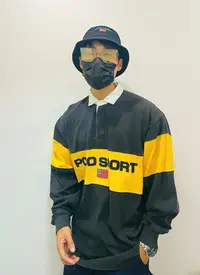 在飛比找Yahoo!奇摩拍賣優惠-Ralph Lauren sport 出品 90s旗幟標 p