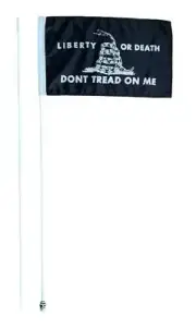 Silverado Sierra Raptor Tundra 2 Part 7' Whip Flag Can-am RZR Dont Tread on Me