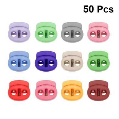 50Pcs drawstring DIY Spring Fastener Cord Locks End Spring Fastener Sliding