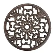Wrought Iron Trivet Dark Metal Hot Pot Holder