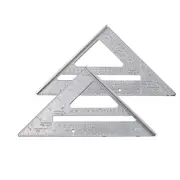 Miter Protractor Aluminum Triangle Metric Imperial, 7" Inch 1pc,Silver, Saw Alloy Square Triangular Ruler British Carpenters Speed Angle cm Tool