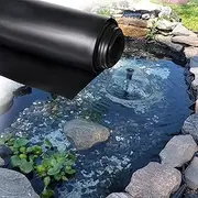 Garden Fish Pond Liner 3x4m 4x6m 5x8m 8x10m 10x12m Heavy Duty Damp Proof Membrane for Koi Ponds, Fountain and Waterfall, Impermeable Underlay Pond Lining Film(5x12m(16.4x39.3ft))
