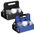 Solid Base Foldable Cup Carrier 6 Cups Coffee Cup Tote Bag Take Out Drink Holder