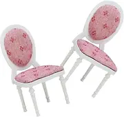 Totority Micro Landscape Decor 2pcs Miniature Armchair Models Miniature Wooden Furniture for Dollhouse for Education and Imaginative Play