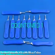 12 Scalpel Handle #3 with Blue Color Surgical Instruments