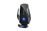 Wireless Car Charger 15W Qi Charger Fast Charger Touch Screen for iPhone, Samsung, etc. Car Phone Holder 360 Rotation(Black)