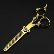 Hair Cutting, 6inch Stainless Steel Hair Cutting Scissor Thinning Sharp Edge Barber Shears for Salon and Home Use