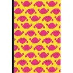 NOTEBOOK JOURNAL: RED LOBSTERS AND CRABS ON A YELLOW PATTERN COVER DESIGN. PERFECT GIFT FOR BOYS GIRLS AND ADULTS OF ALL AGES.