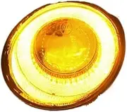 2 X 40W LED Fog Light Assembly With Angel Eye DRL Compatible For Citroen C1 Hatchback 2005-2014 - 4000LM(White and Yellow)