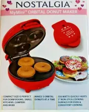 Nostalgia MyMini Orbital Donut Maker Compact Personal Non Stick Free Shipping